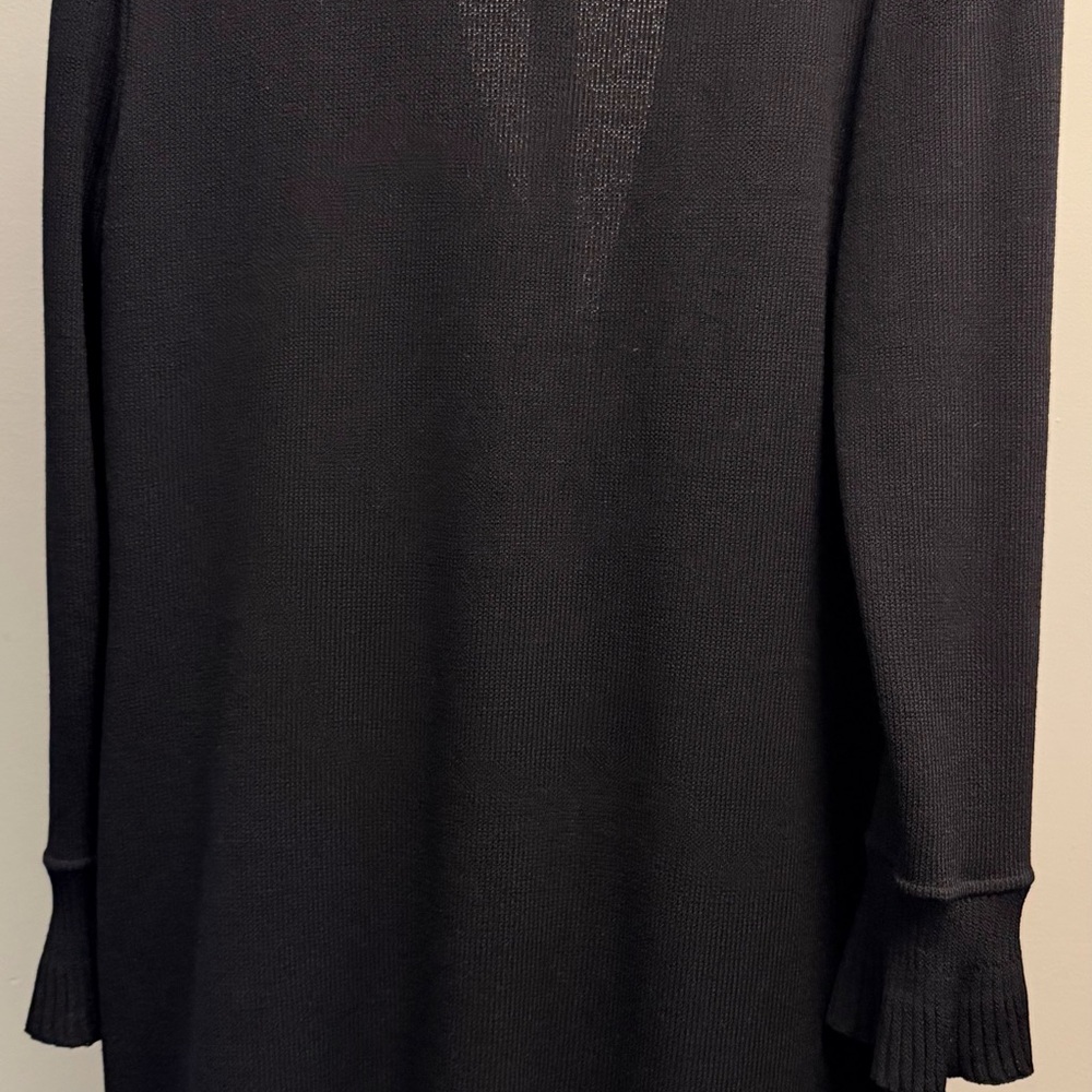St. John Collection Black Ruffle Sweater Cardigan - Picture 4 of 14